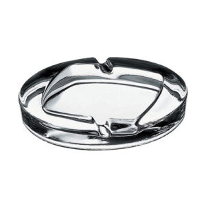 Aschenbehälter glasklar oval mit 2 Ablagen, 2er Set