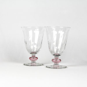 Kelchglas glasklar mit Rosa 280 ml 3er Set