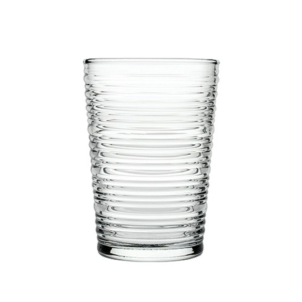 Wasserglas geriffelt glasklar 345 ml 6er Set